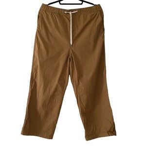Vuori Sz XL  Brown Drawstring Ripstop Wide Leg Pants